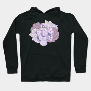 Purple Flower Dice Hoodie